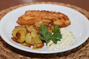 Skål Gericht | Fisch mit Bratkartoffeln